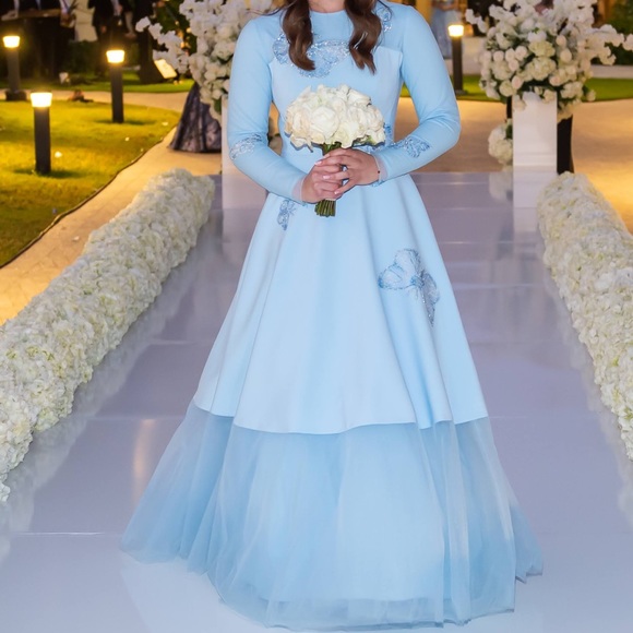 Baby Blue Custom Sister of Bride Gown